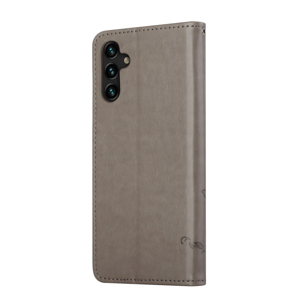 Samsung Galaxy A04s Leren vlinderhoesje Grijs