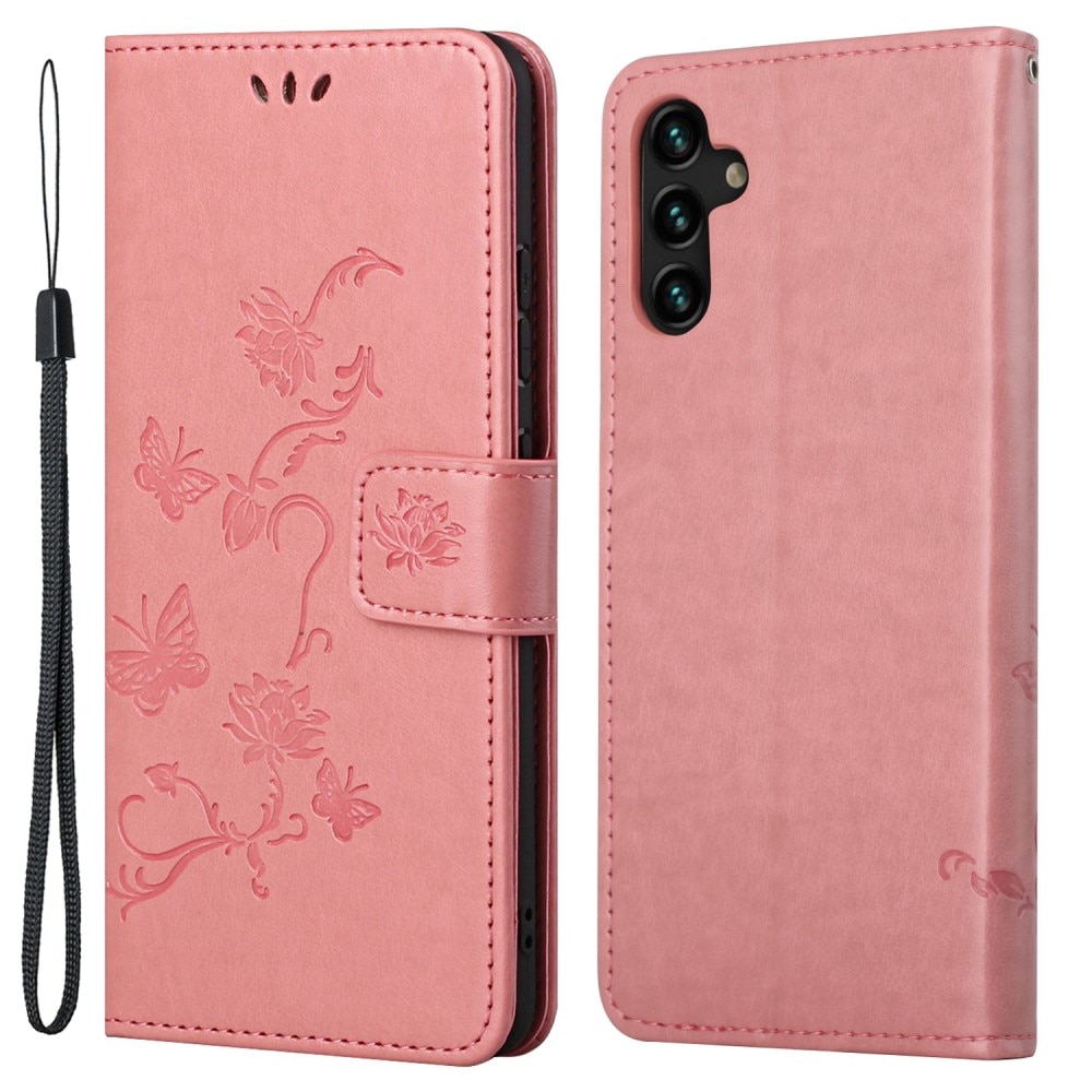 Samsung Galaxy A04s Leren vlinderhoesje Roze