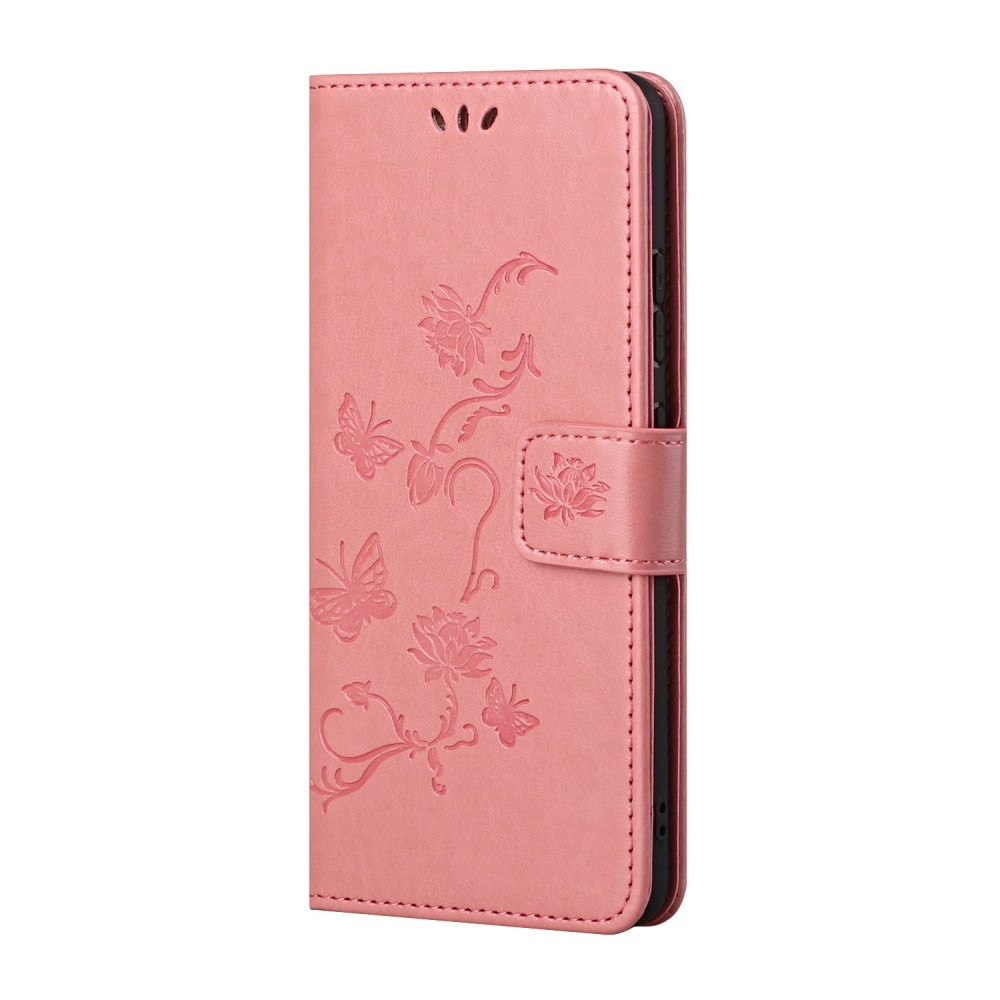 Samsung Galaxy A04s Leren vlinderhoesje roze