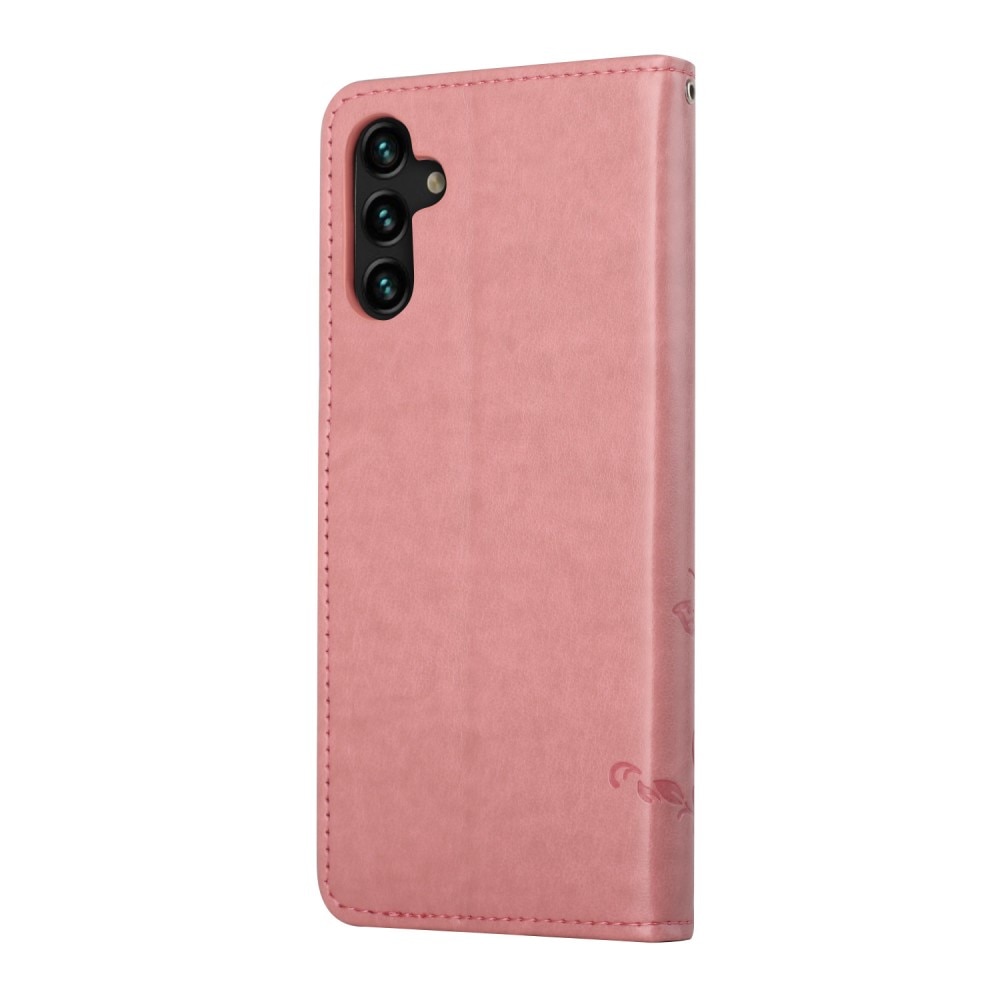 Samsung Galaxy A04s Leren vlinderhoesje roze