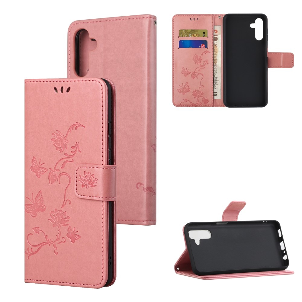Samsung Galaxy A04s Leren vlinderhoesje Roze