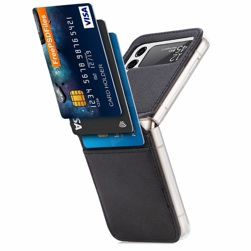 Slim Card Wallet Samsung Galaxy Z Flip 3 Zwart