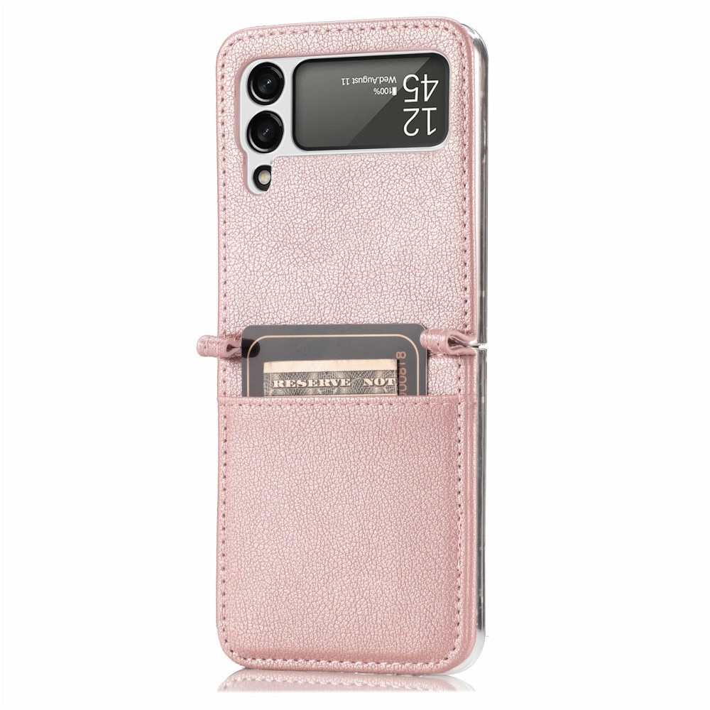 Slim Card Wallet Samsung Galaxy Z Flip 3 Roze