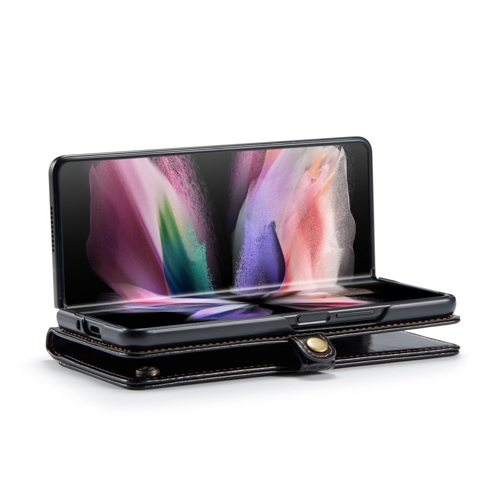 Kunstleren hoesje Samsung Galaxy Z Fold 3 Zwart