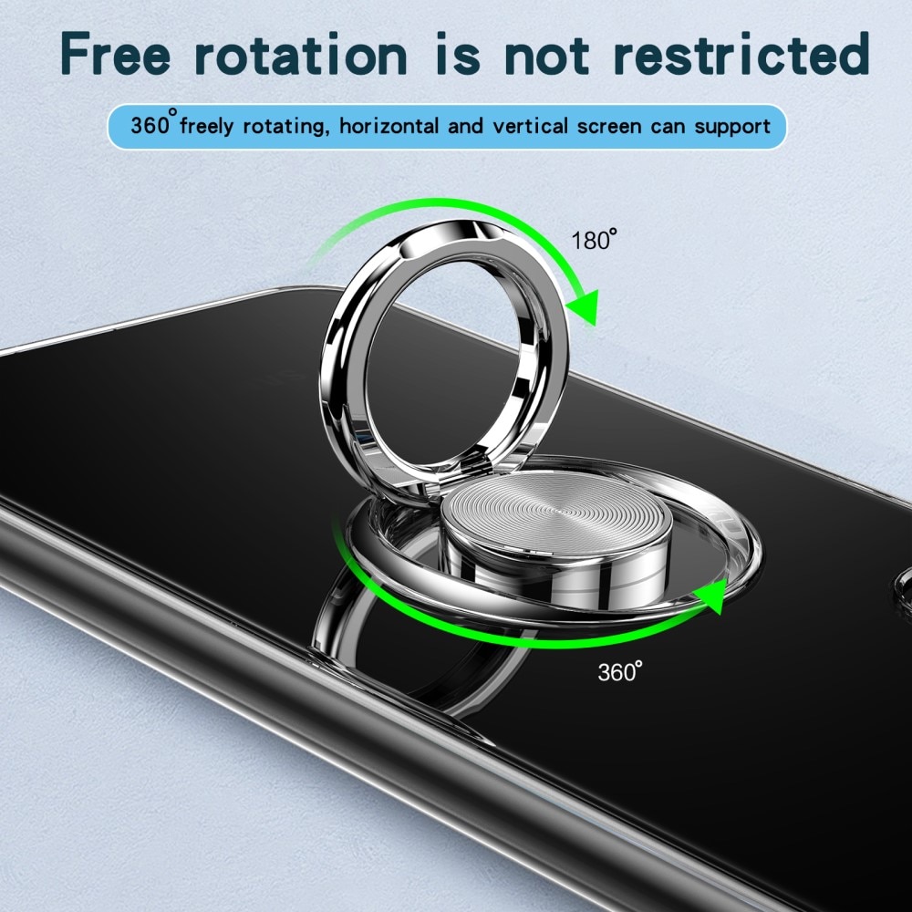 Samsung Galaxy S22 TPU hoesje Finger Ring Kickstand transparant