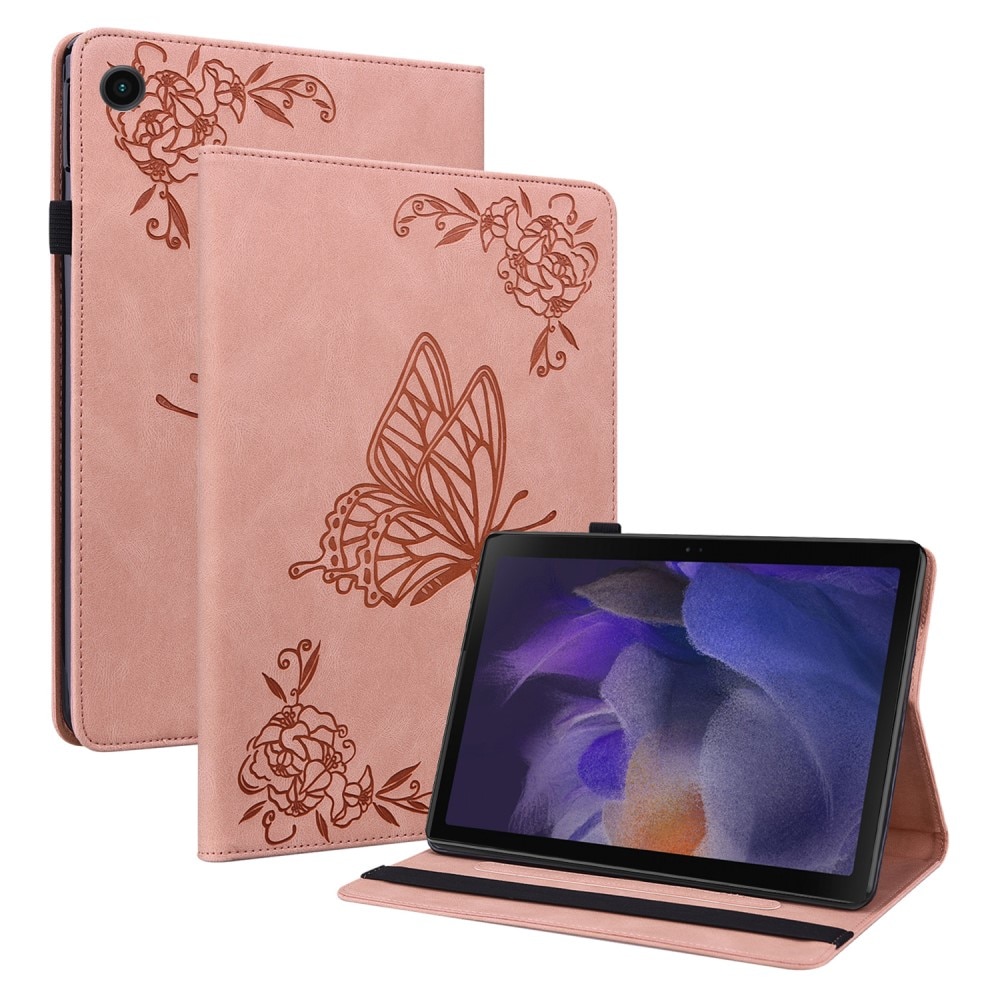 Samsung Galaxy Tab A8 10.5 Leren vlinderhoesje Roze