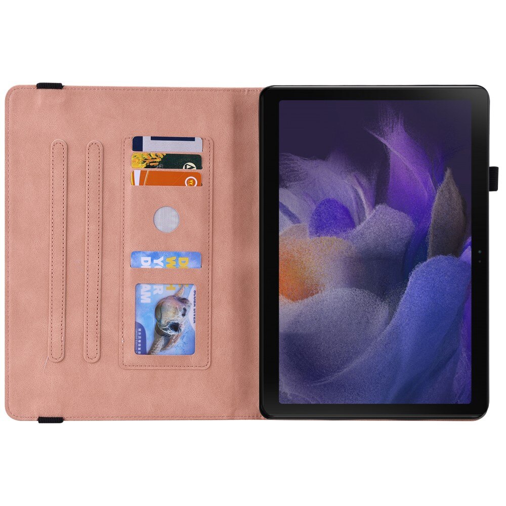 Samsung Galaxy Tab A8 Leren vlinderhoesje Roze