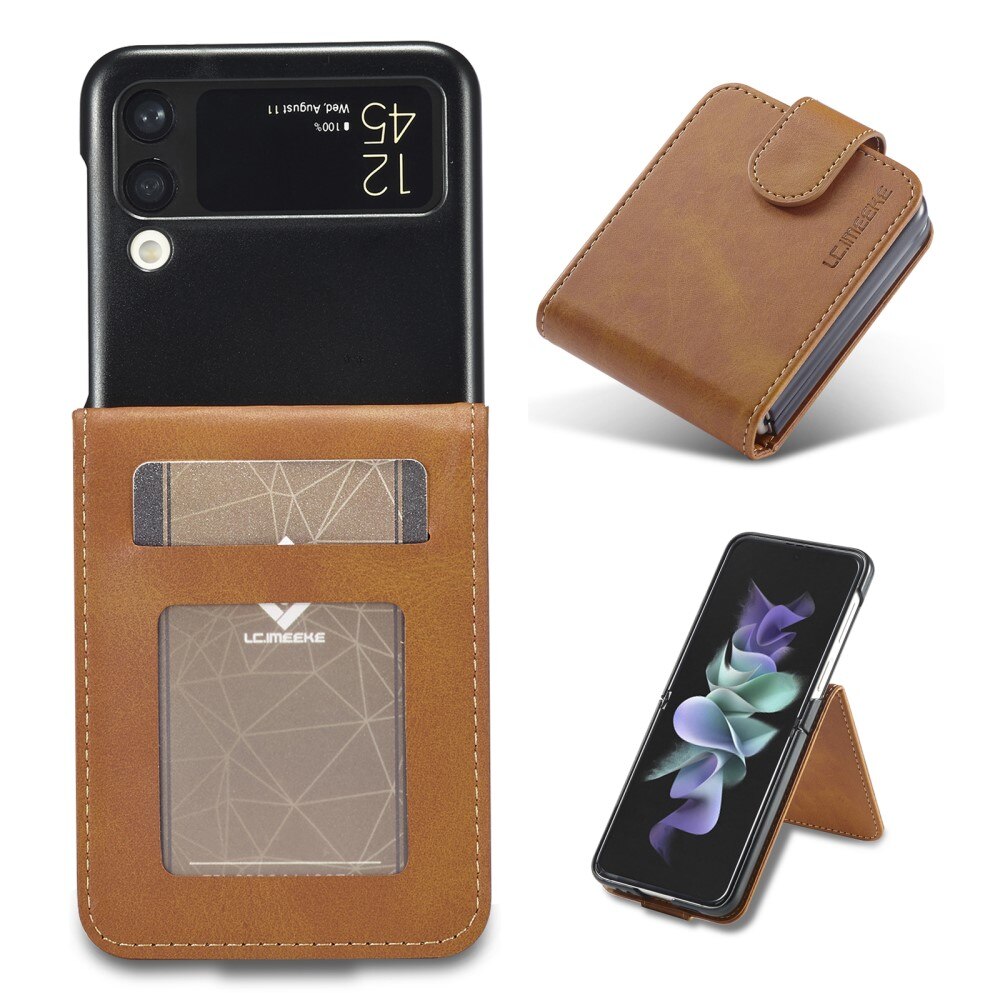 Bookcover hoesje Samsung Galaxy Z Flip 3 Cognac