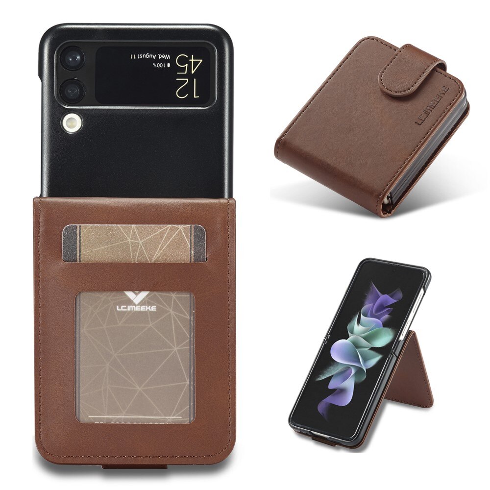 Bookcover hoesje Samsung Galaxy Z Flip 3 Bruin