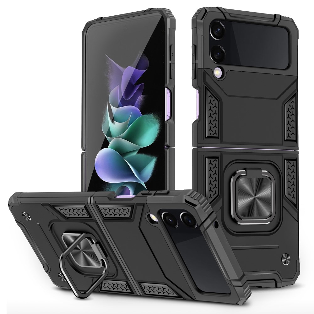 Samsung Galaxy Z Flip 3 Hybridcase Tech Ring Zwart