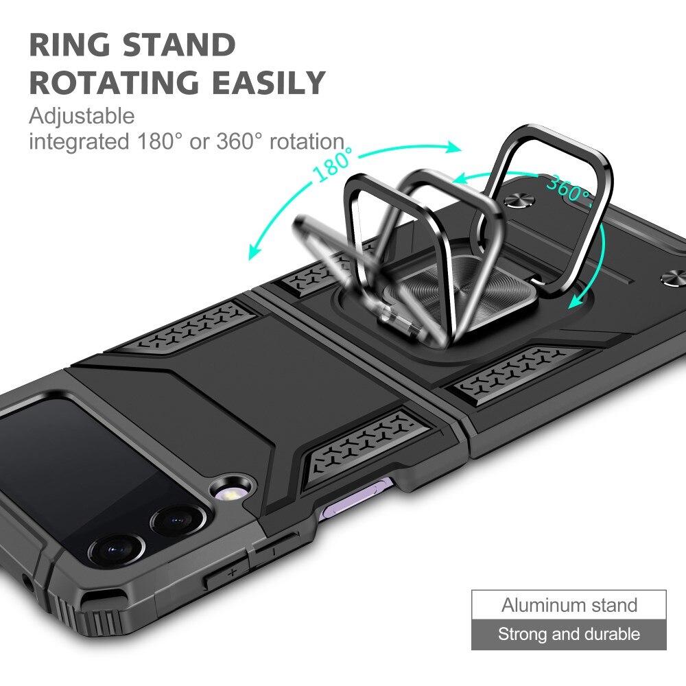 Samsung Galaxy Z Flip 3 Hybridcase Tech Ring Zwart