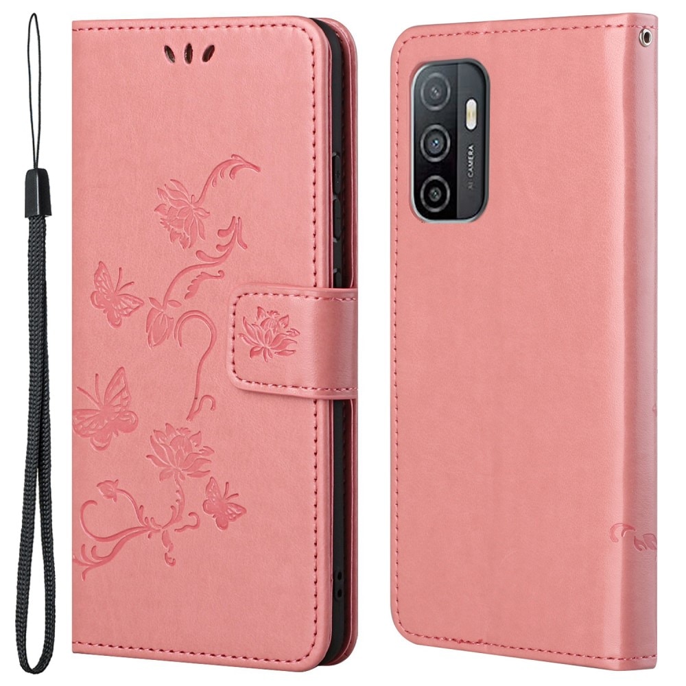 Samsung Galaxy A33 Leren vlinderhoesje Roze