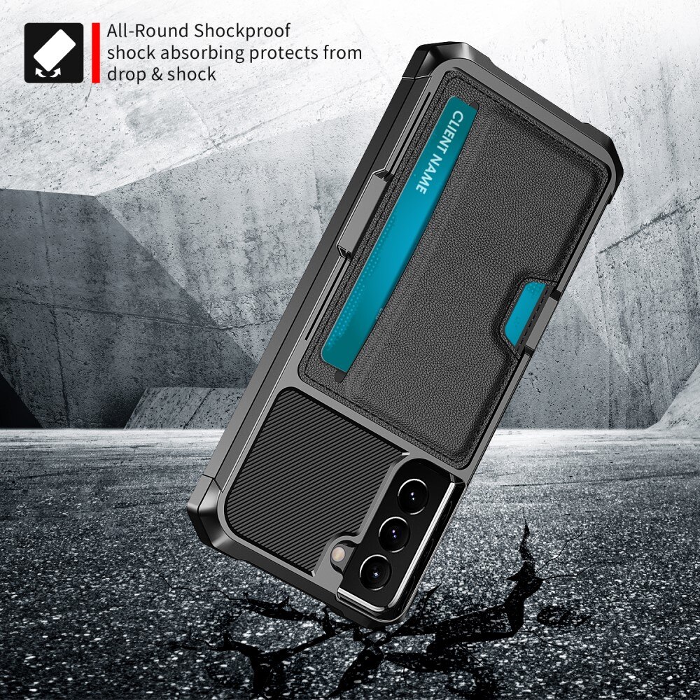 Samsung Galaxy S22 Tough Card Case Zwart