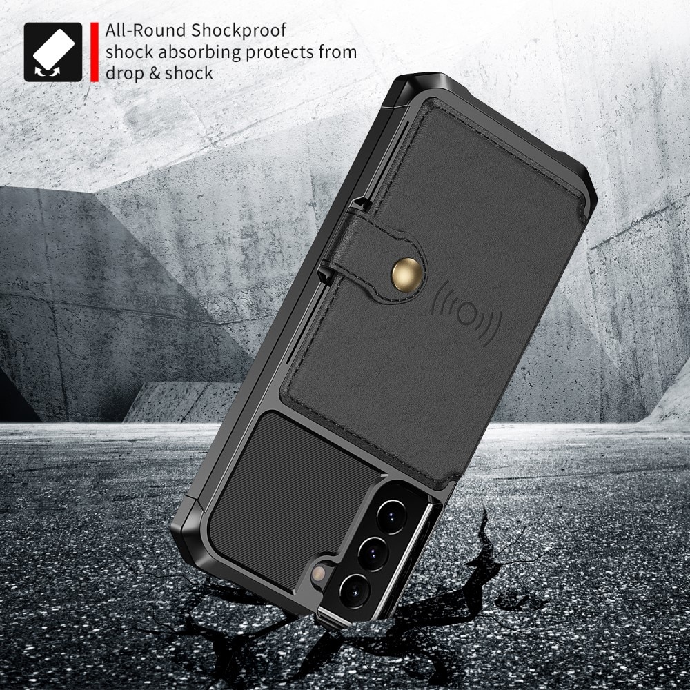 Samsung Galaxy S22 Tough Multi-slot Case Zwart