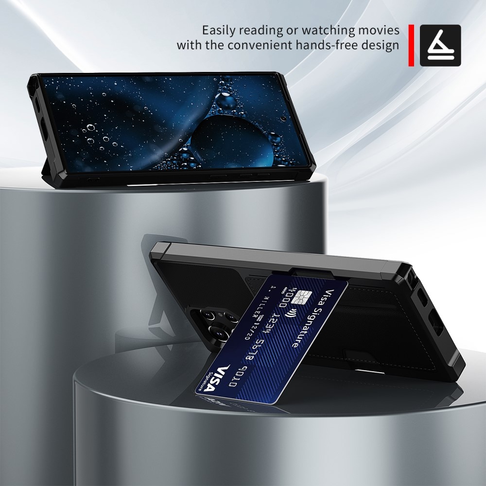 Samsung Galaxy S22 Ultra Tough Card Case Zwart