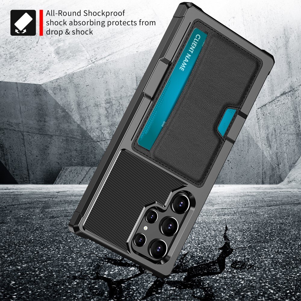 Samsung Galaxy S22 Ultra Tough Card Case Zwart