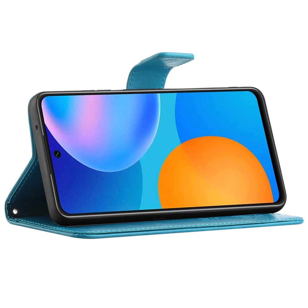 Samsung Galaxy A73 5G Leren vlinderhoesje Blauw