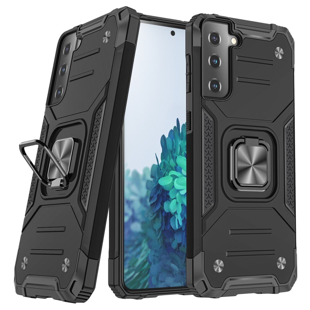 Samsung Galaxy S22 Hybridcase Tech Ring Zwart