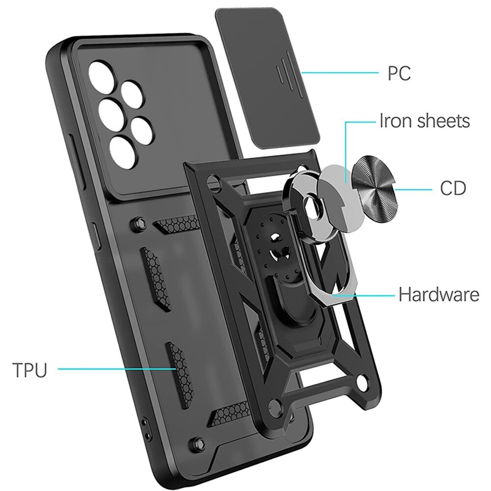 Samsung Galaxy A33 Hybridcase Ring + Camera Protector Zwart