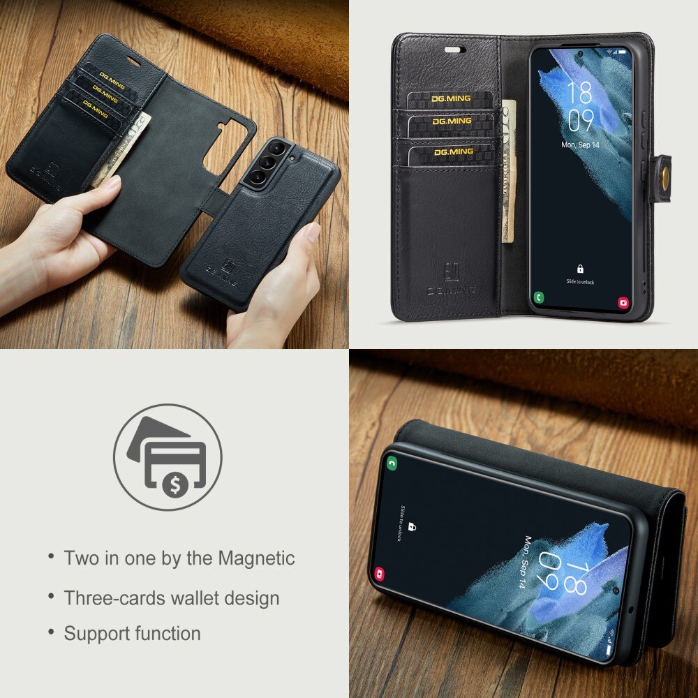 Magnet Wallet Samsung Galaxy S22 Plus Zwart