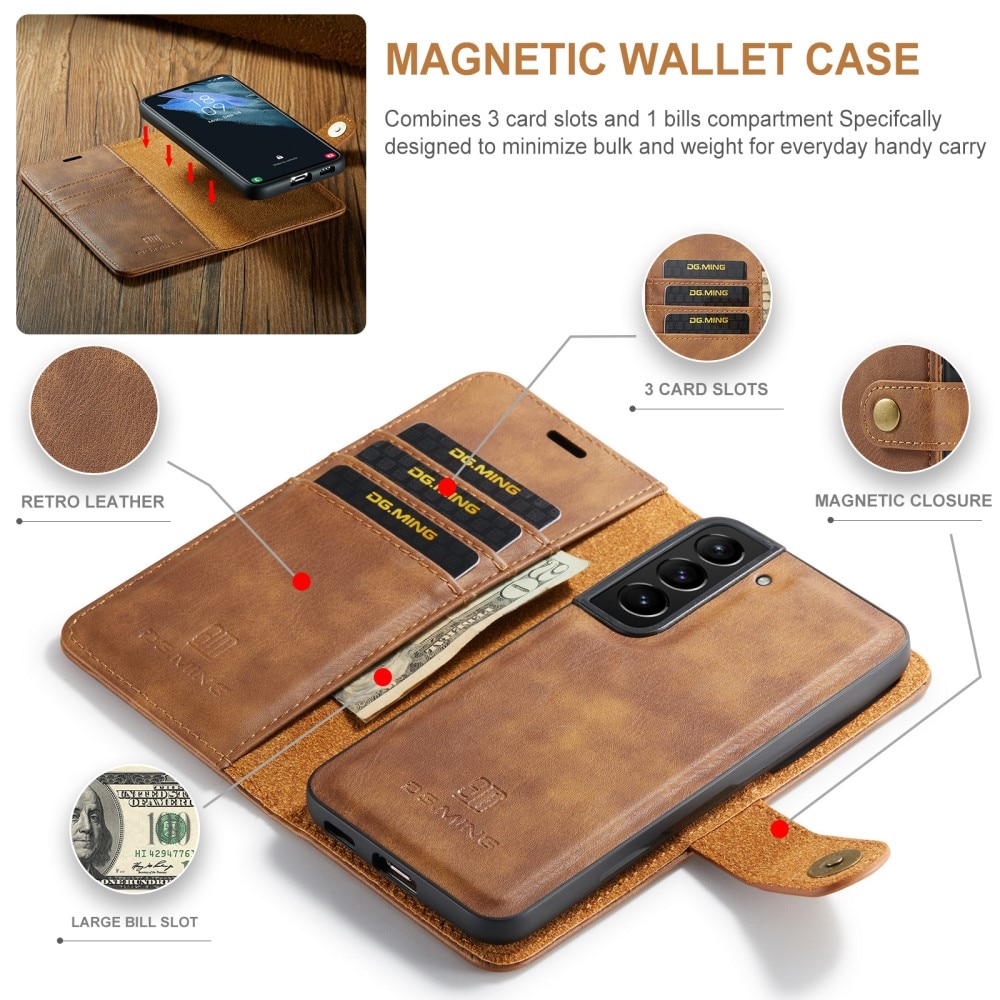 Magnet Wallet Samsung Galaxy S22 Plus Cognac