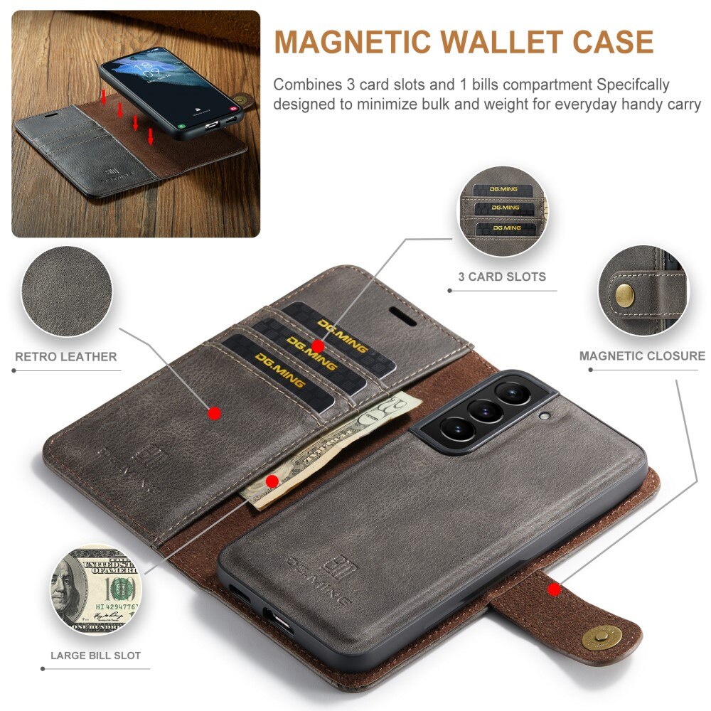 Magnet Wallet Samsung Galaxy S22 Plus Bruin