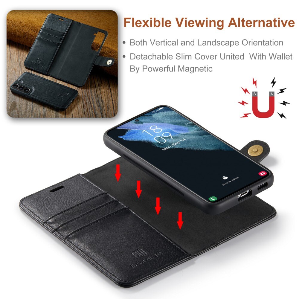 Magnet Wallet Samsung Galaxy S22 Zwart