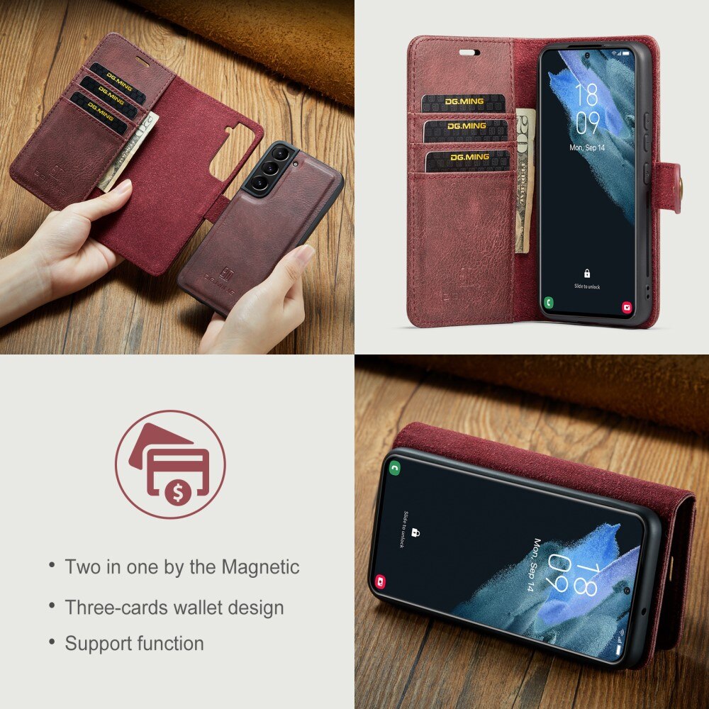 Magnet Wallet Samsung Galaxy S22 Rood