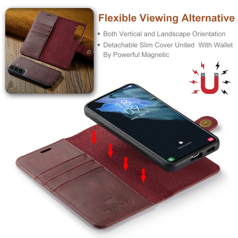Magnet Wallet Samsung Galaxy S22 Rood