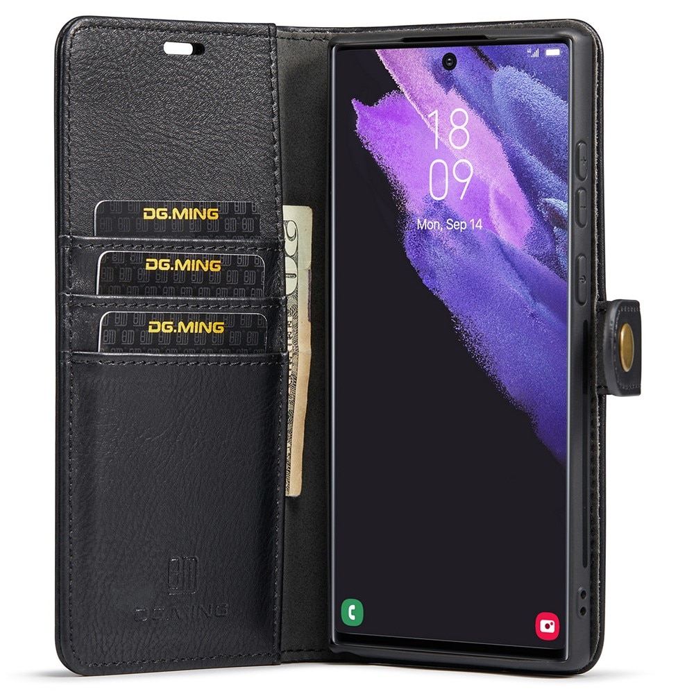 Magnet Wallet Samsung Galaxy S22 Ultra Zwart