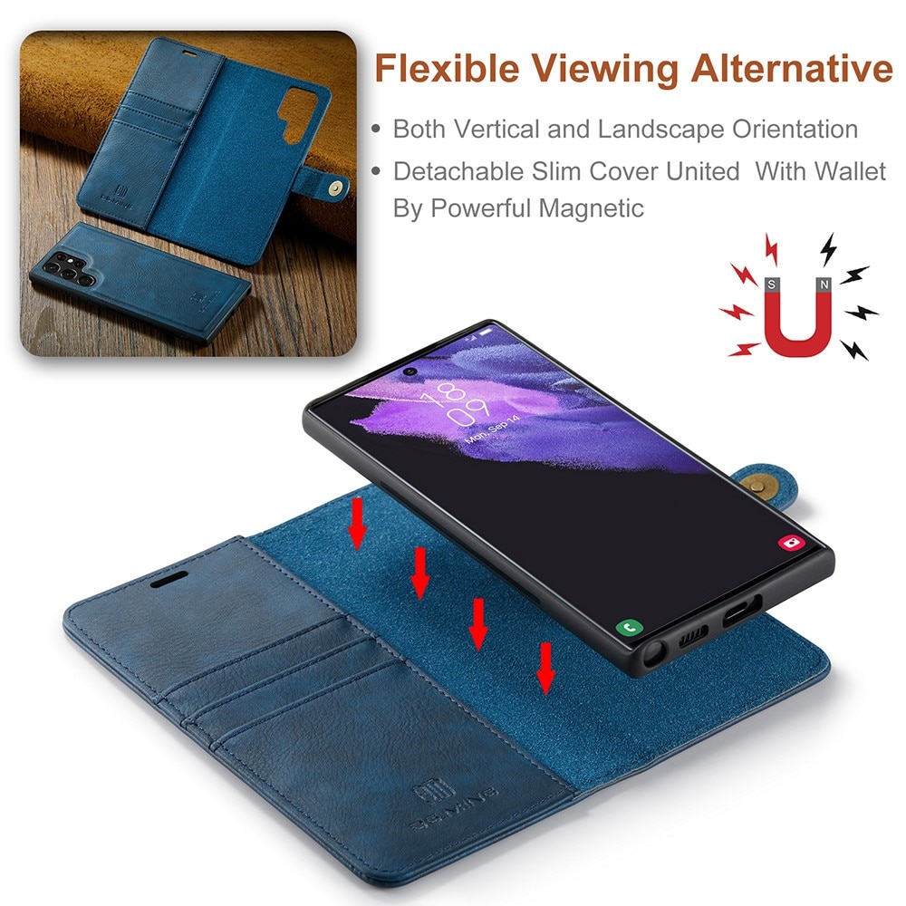 Magnet Wallet Samsung Galaxy S22 Ultra Blue