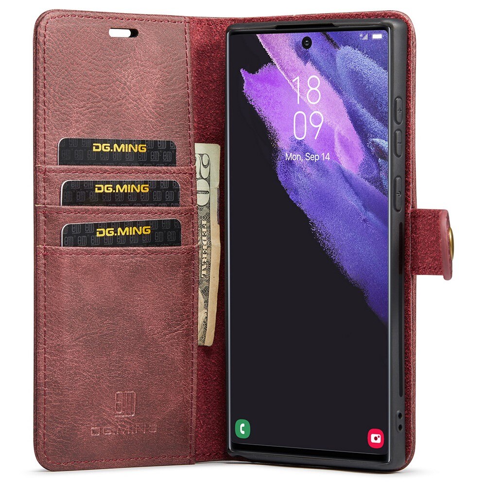Magnet Wallet Samsung Galaxy S22 Ultra Rood