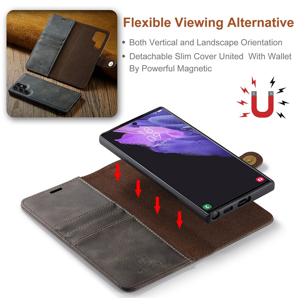 Magnet Wallet Samsung Galaxy S22 Ultra Bruin