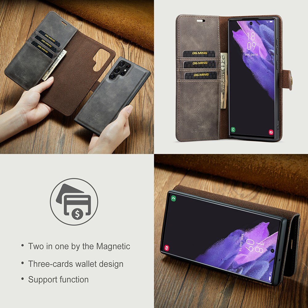 Magnet Wallet Samsung Galaxy S22 Ultra Bruin