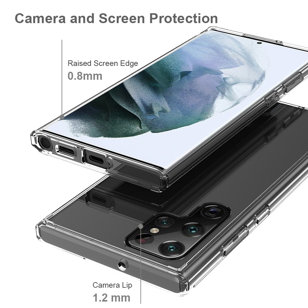 Crystal Hybrid Case Samsung Galaxy S22 Ultra transparant