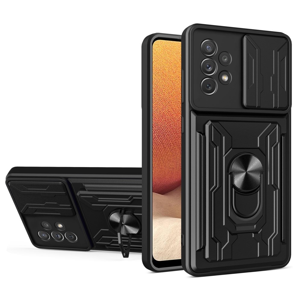 Samsung Galaxy A33 Hybrid Card Slot Case+Camera Protection Zwart