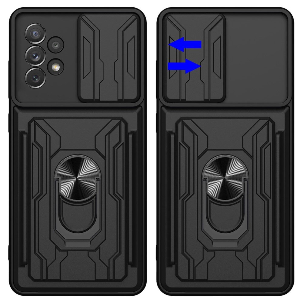 Samsung Galaxy A53 Hybrid Card Slot Case+Camera Protection Zwart