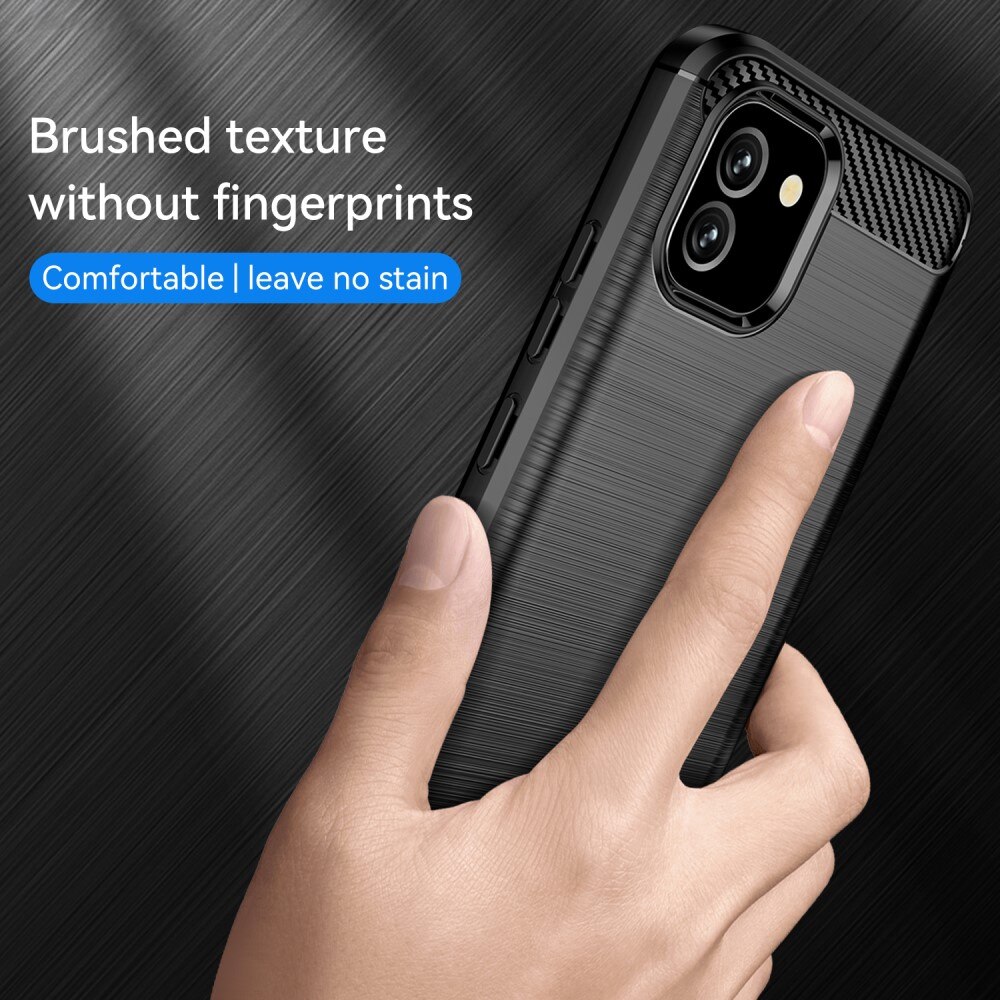 Hoesje TPU Brushed Samsung Galaxy A03 Zwart