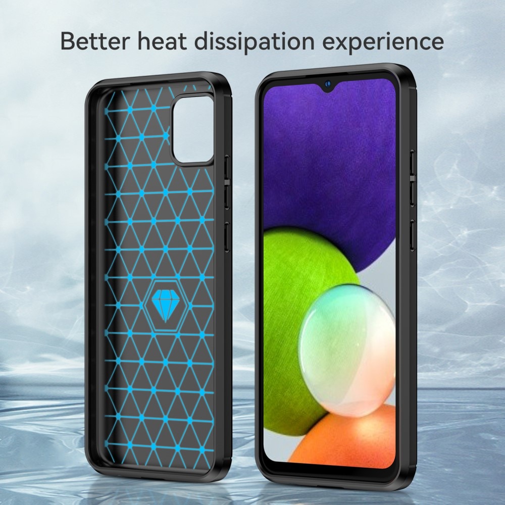 Brushed TPU Case Samsung Galaxy A03 Zwart