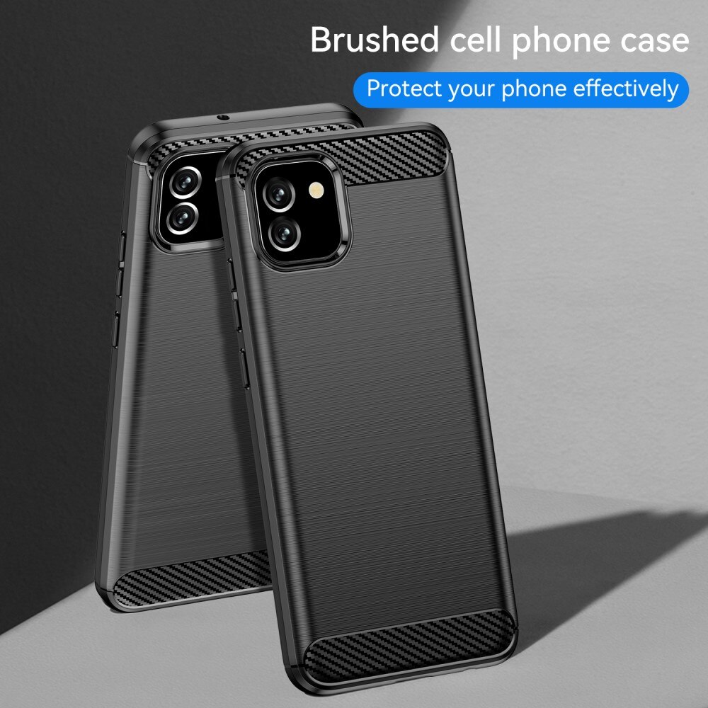 Brushed TPU Case Samsung Galaxy A03 Zwart