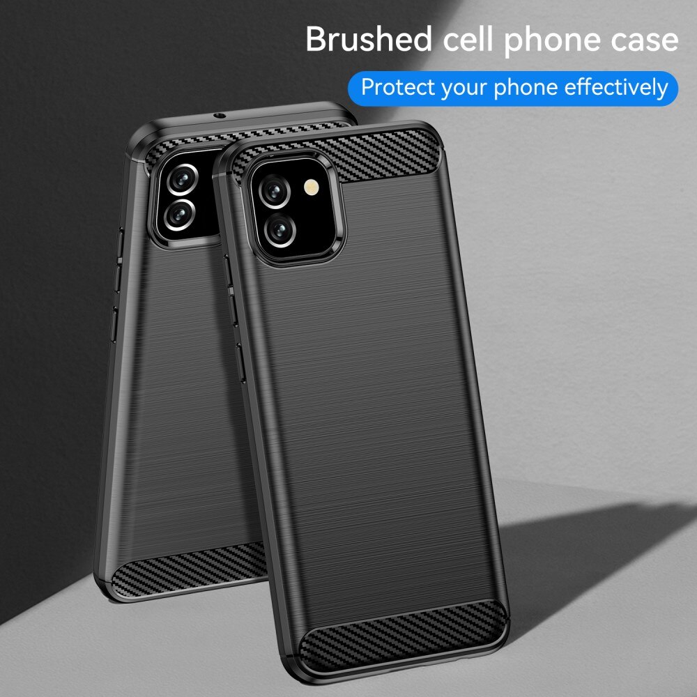 Hoesje TPU Brushed Samsung Galaxy A03 Zwart