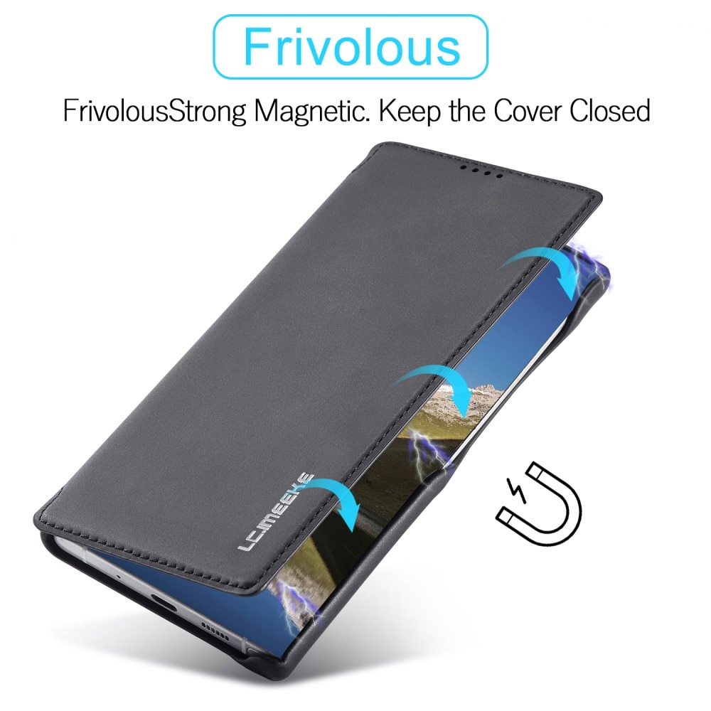 Slim Bookcover hoesje Samsung Galaxy S22 Ultra Zwart