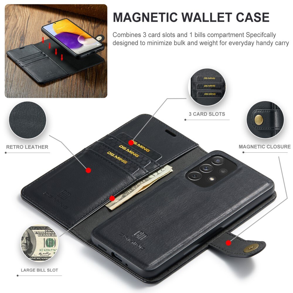 Magnet Wallet Samsung Galaxy A73 5G Zwart