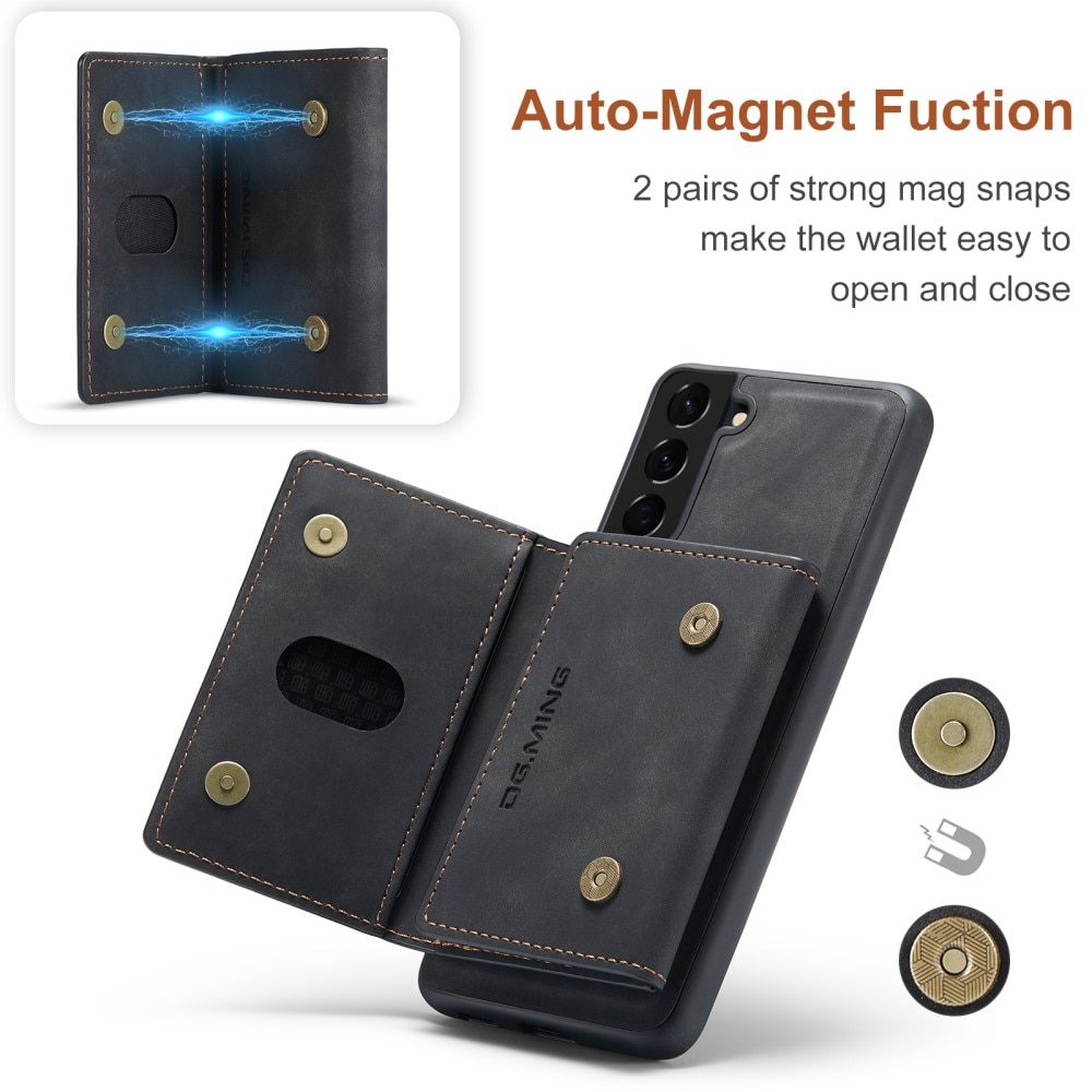 Magnetic Card Slot Case Samsung Galaxy S22 Plus Zwart