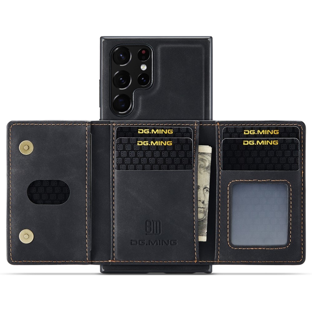 Magnetic Card Slot Case Samsung Galaxy S22 Ultra Zwart