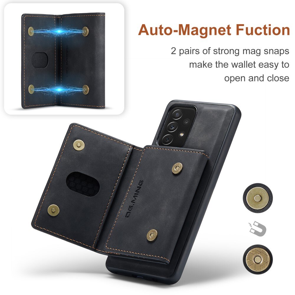 Magnetic Card Slot Case Samsung Galaxy A33 Zwart