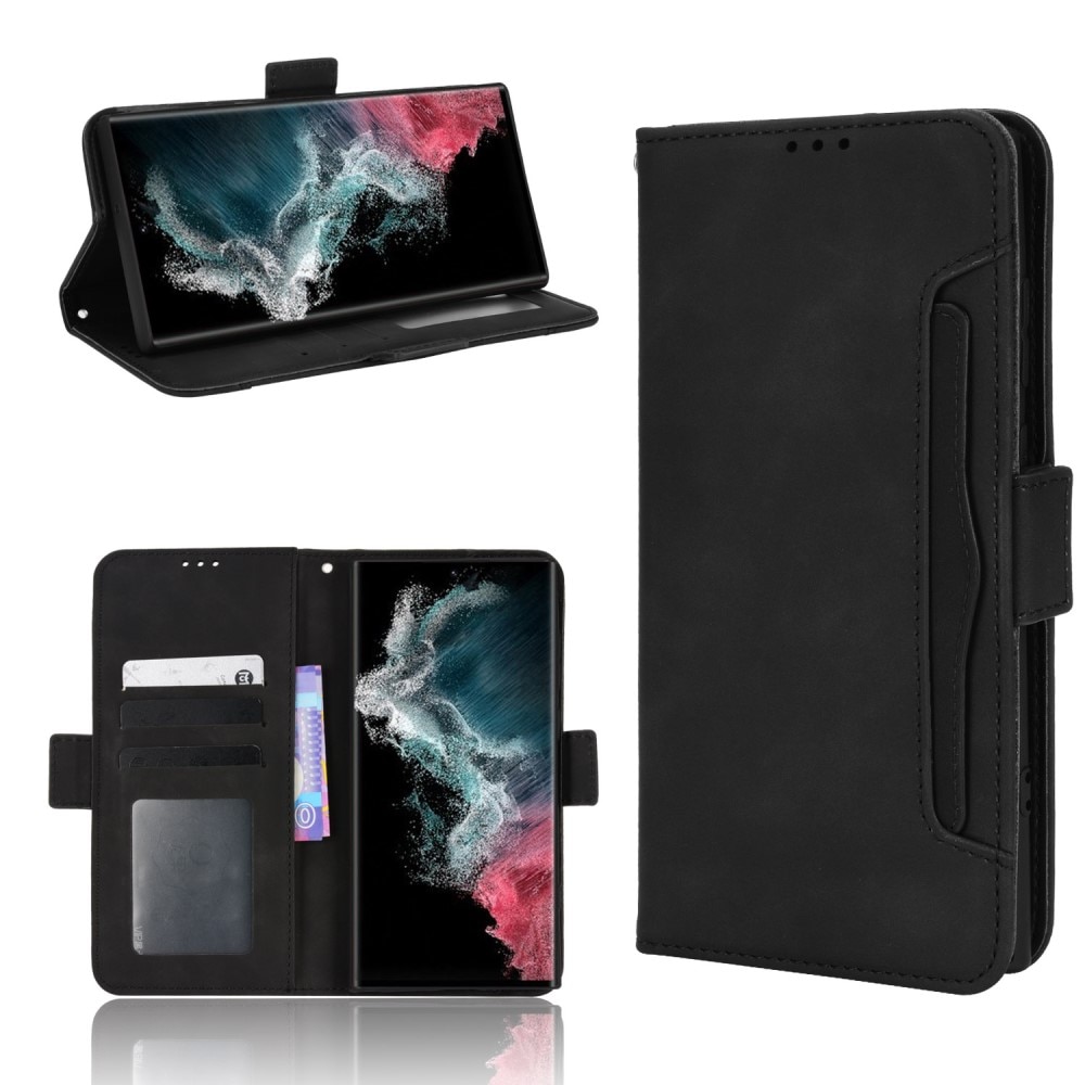 Samsung Galaxy S22 Ultra Multi Bookcover hoesje zwart