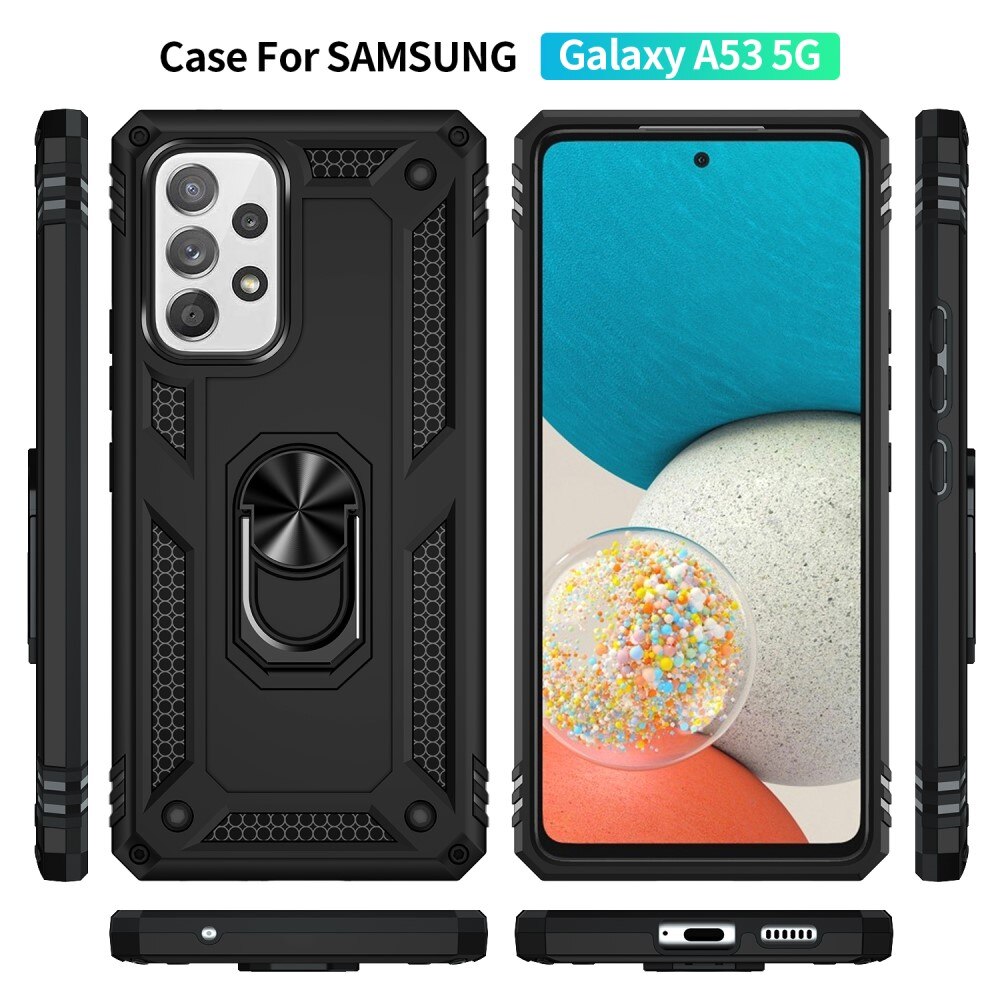 Samsung Galaxy A53 Hybridcase Tech Ring Zwart