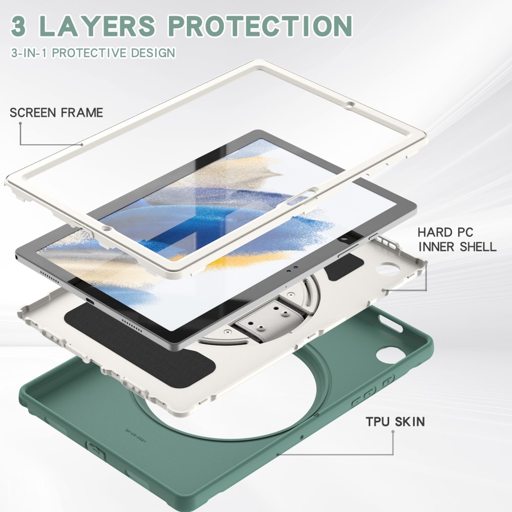 Samsung Galaxy Tab A8 10.5 Schokbestendige Hybridcase groen