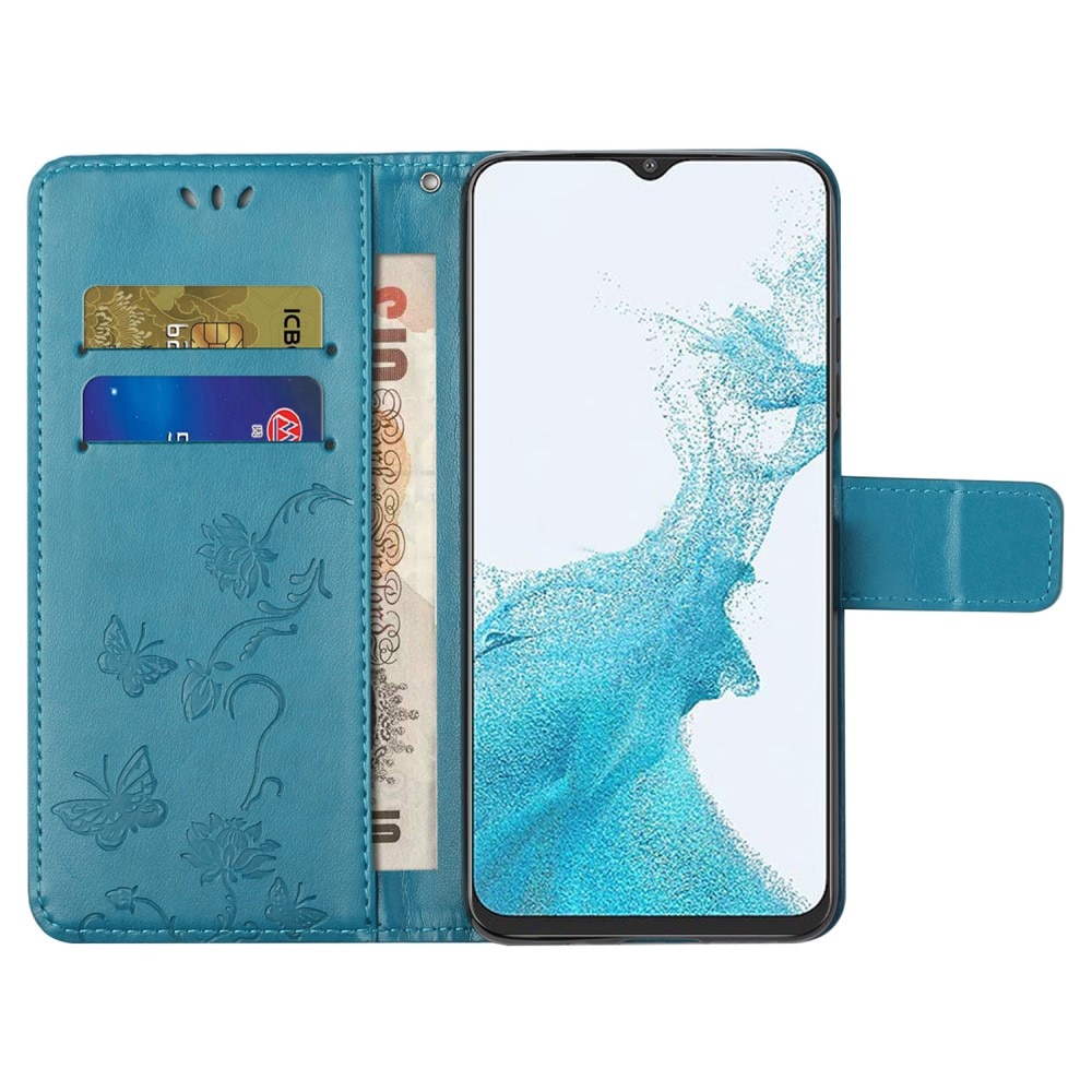 Samsung Galaxy A23 Leren vlinderhoesje Blauw